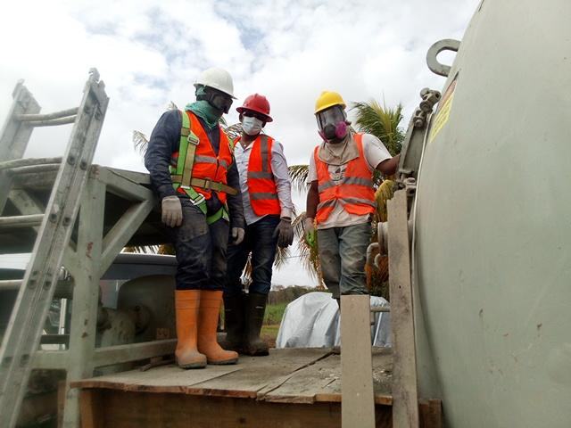 Elevated platform works, full safety protocol